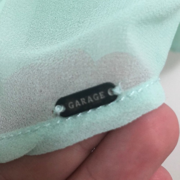 Garage chiffon mint green blouse - Picture 7 of 7